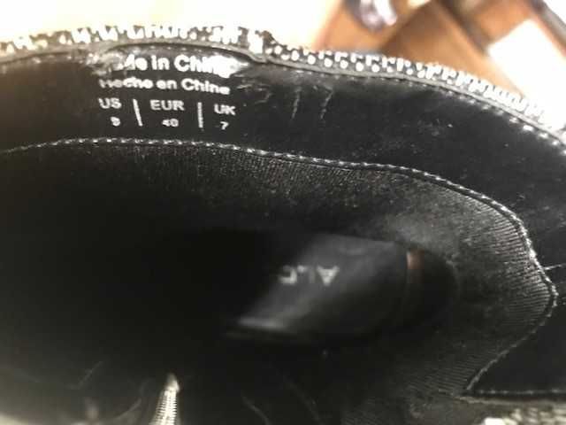 Botins ALDO Cinza e Prata Tamanho 40