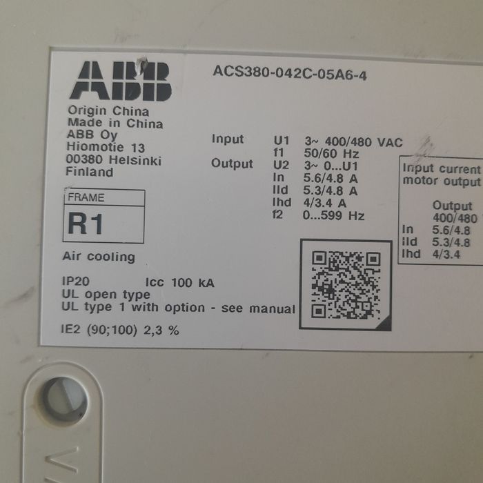 Falownik ACS380-040S-05A6-4, 2.2kW, 5.6A, zasil. 3-faz. 380-480V AC