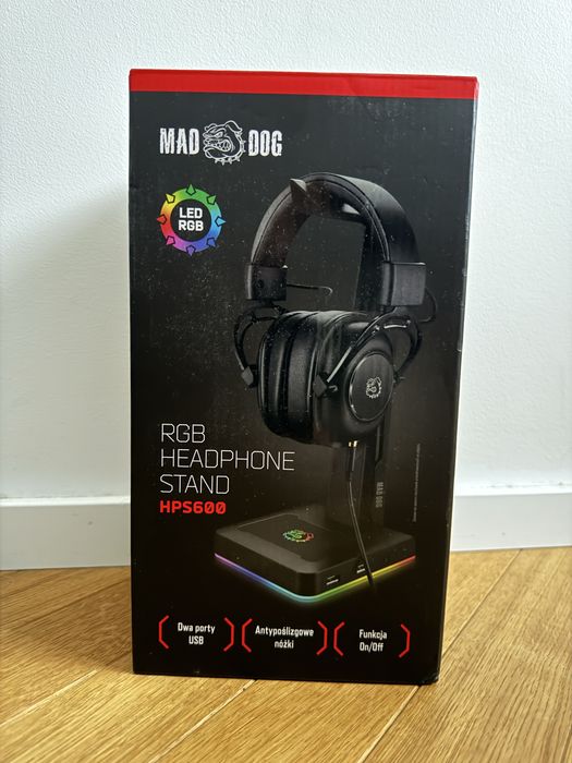 Stojak na słuchawki MadDog HPS600 | LED RGB