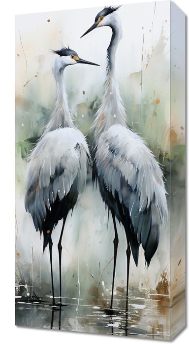 Obraz 30x60cm Tańczące Czaple