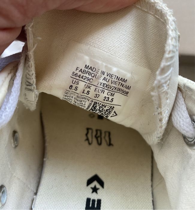 Конверсы converse высокие кеды 37 размер белые