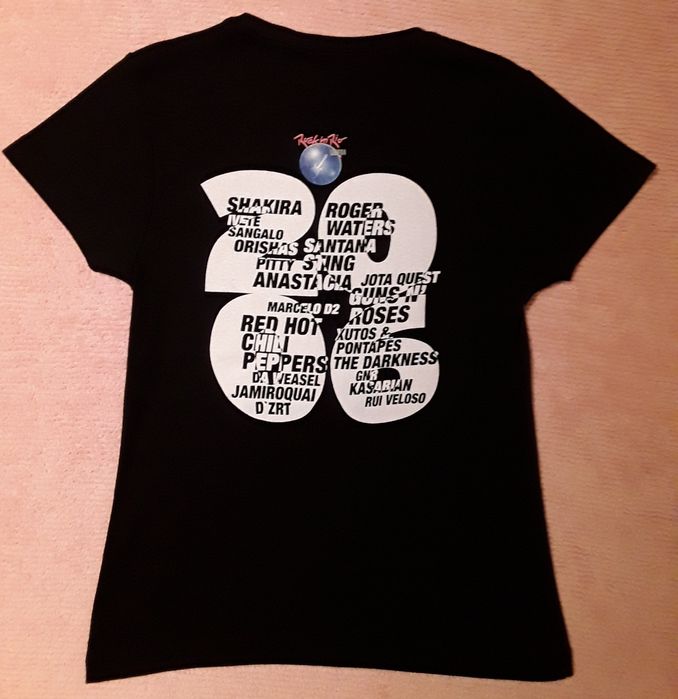T-Shirt oficial Rock in Rio Lisboa 2006, tamanho M, nova!