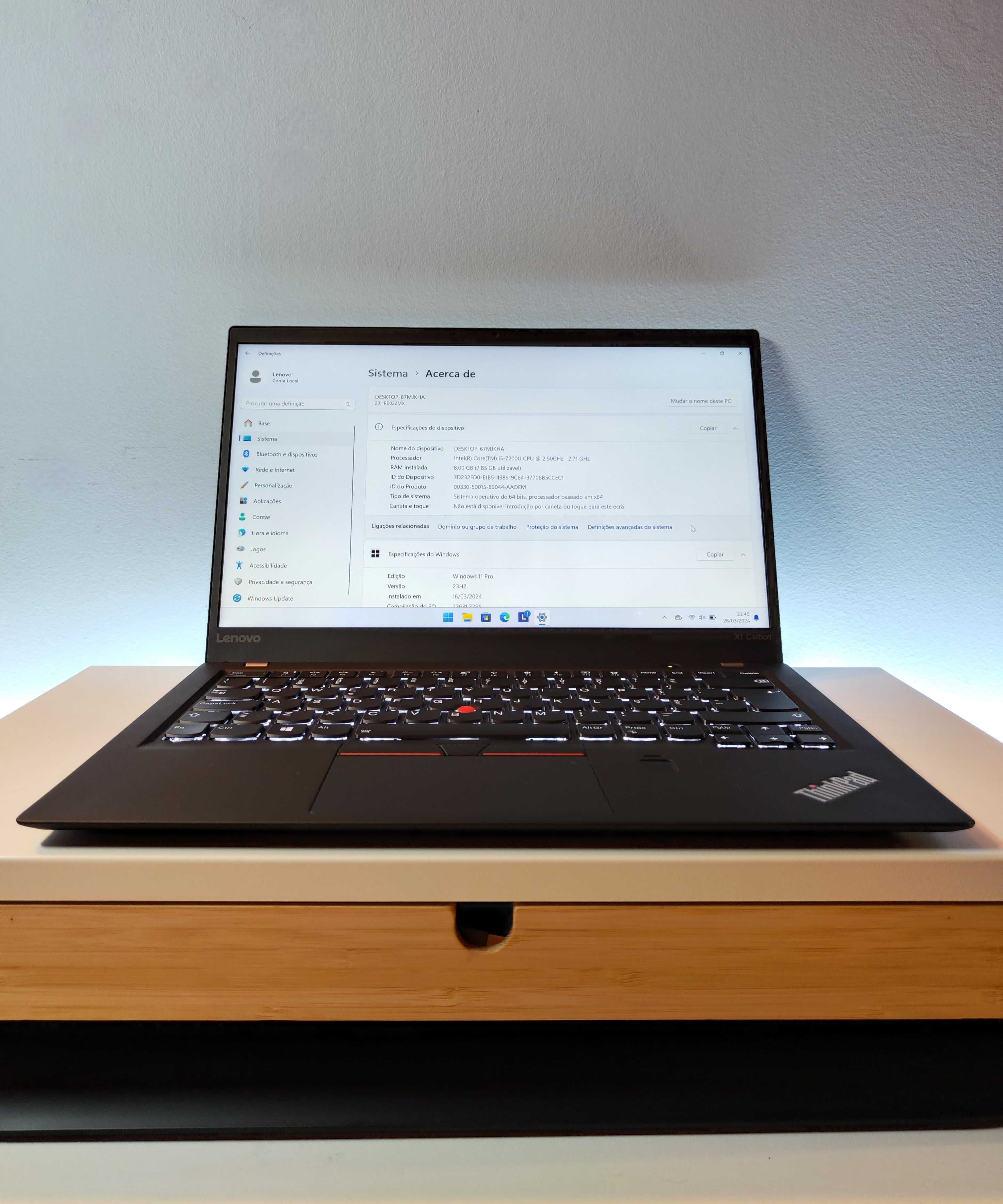 Portátil Lenovo Thinkpad X1 Carbon Gen5 | i5-7200U