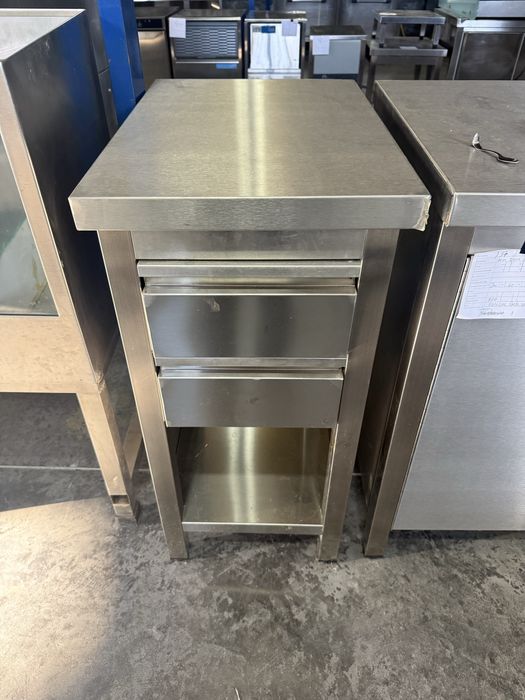 Bancada inox modulo de duas gavetas