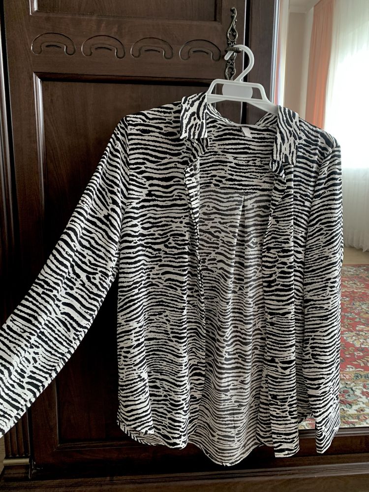 блуза рубашка зебра H&M