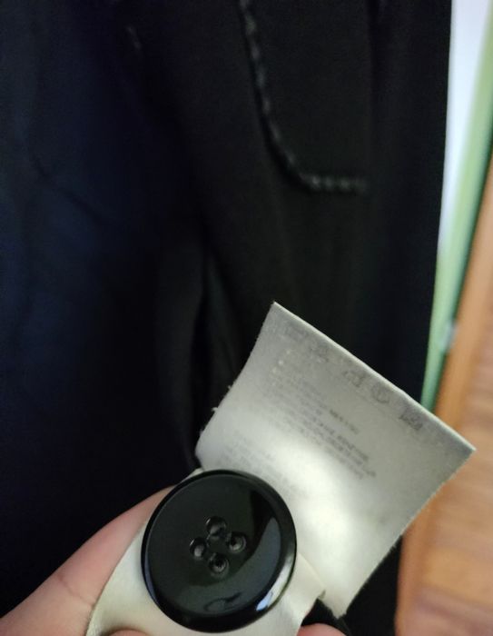 Czarny wełniany kaszmirowy płaszcz Patrizia Aryton