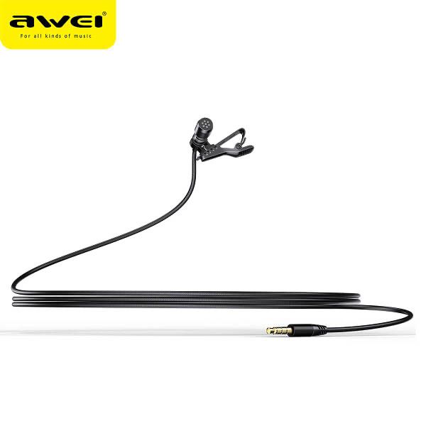 Нагрудний мікрофон Awei MK1 Clipper Microphone 3.5mm