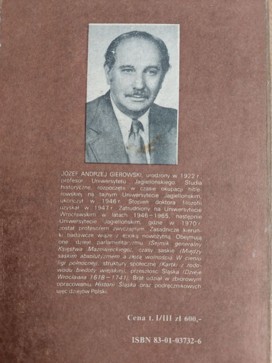 Gierowski Wyrozumski Buszko Historia Polski 4 tomy