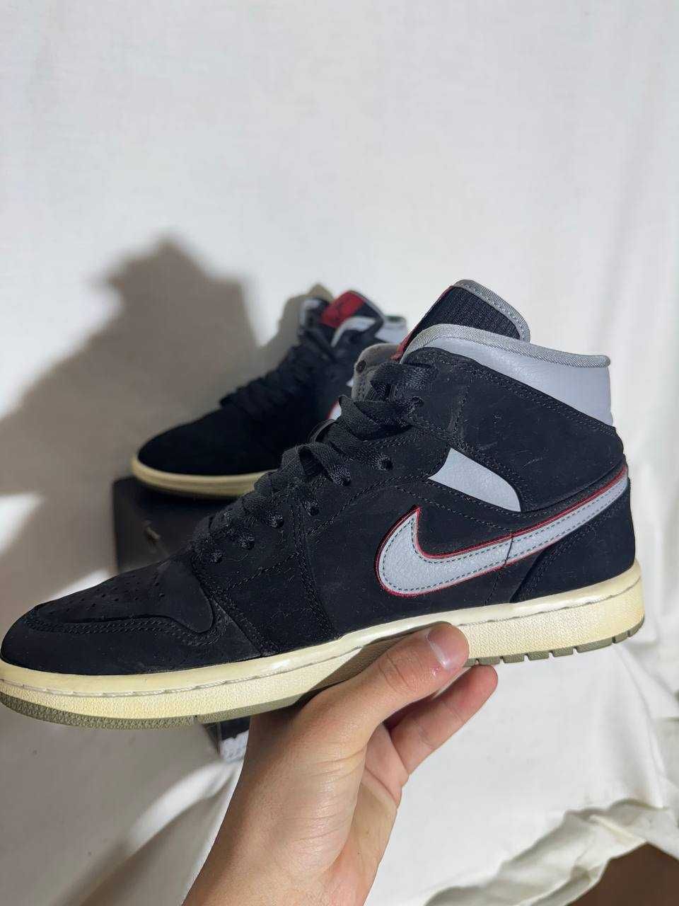 Nike Air Jordan 1 Black Particle Grey Drill Drip Y2k