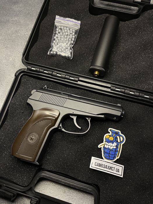 Пістолет металевий ПМ+глушник