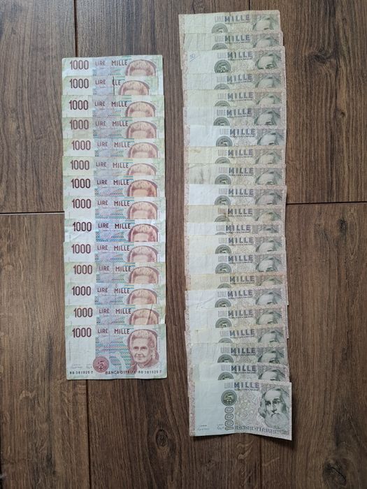 Włochy banknoty 35 sztuk