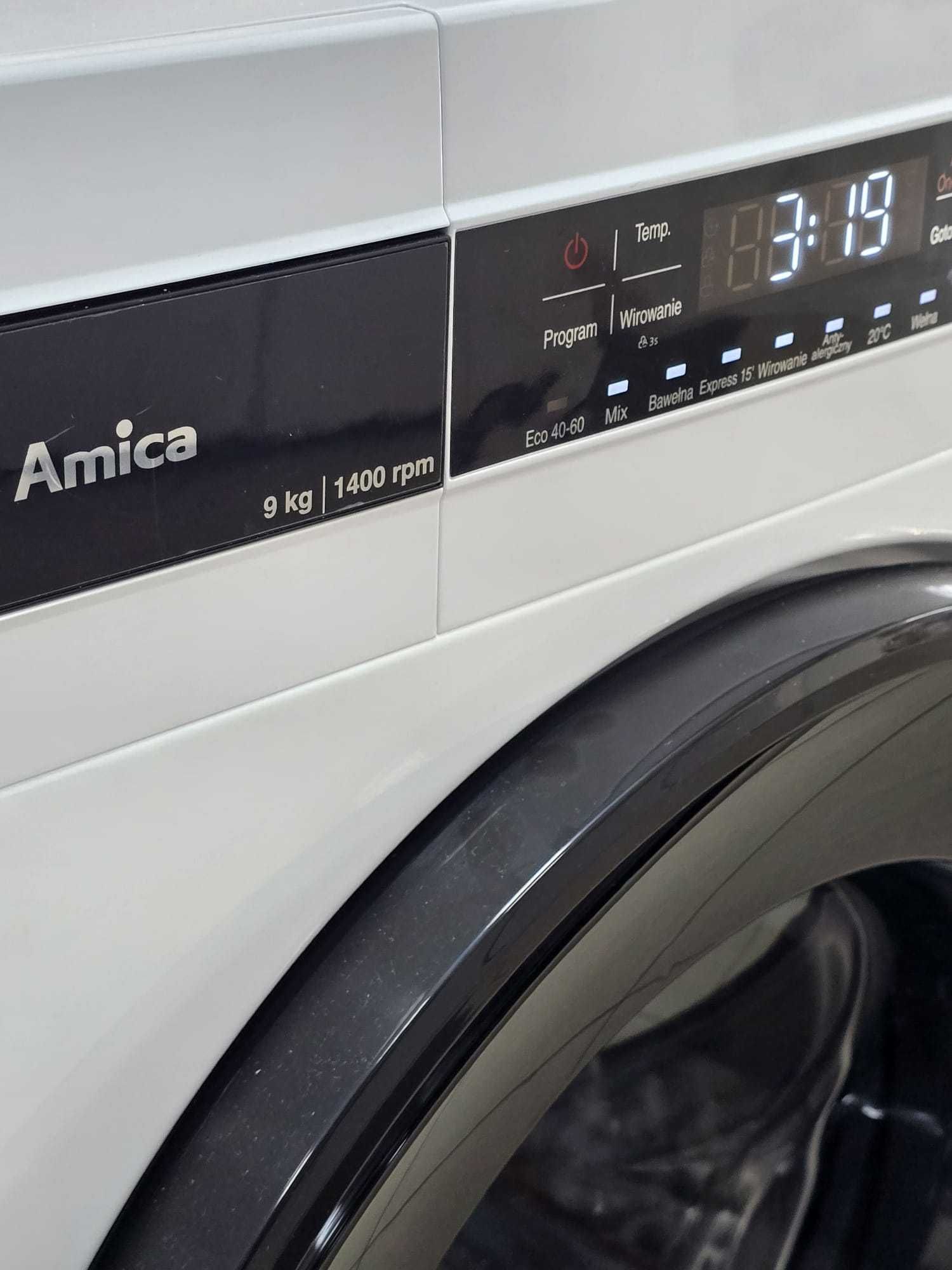 NOWA Pralka Para STEAM 9KG 1400obr Amica WAC914ALiSO gwar 2 lata
