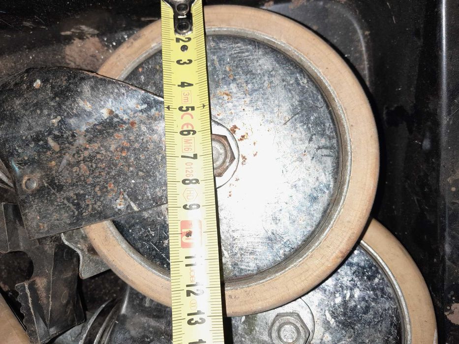 Kółka duże stalowe PRL komplet 4 szt.