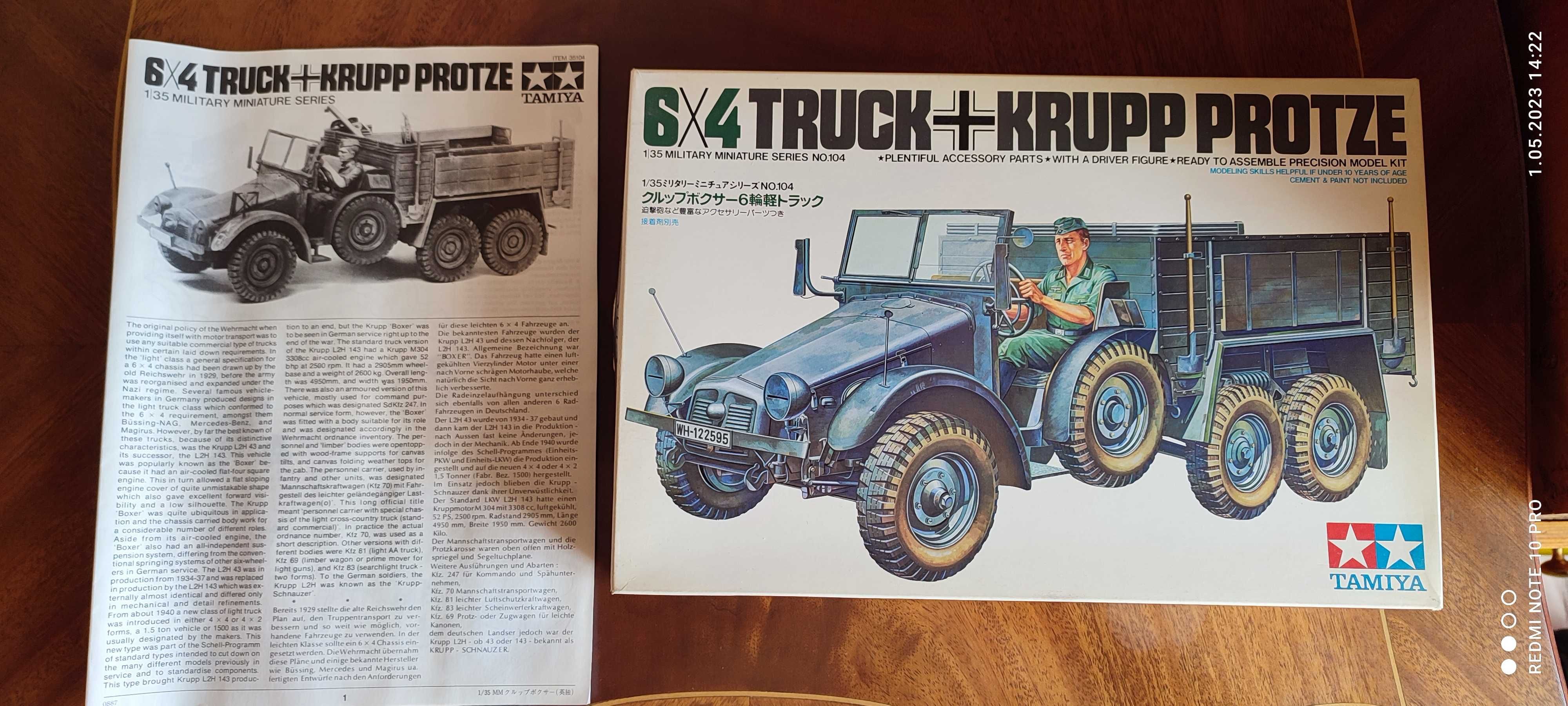 Tamiya 35317 German 6x4 Truck Krupp Protze Kfz.70