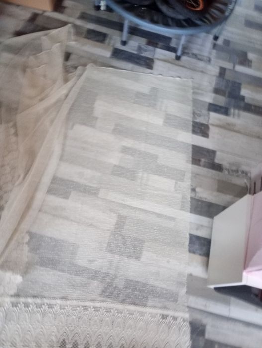 Firanka ecru krótka