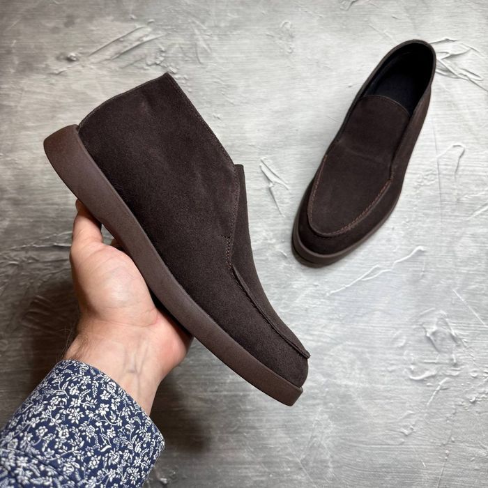 Ботинки Зимние ЛОФЕРЫ Замшевые мужские LORO PIANA Nix! ЗАМША+ БАЙКА!