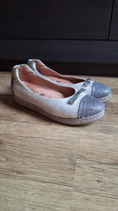 Espadryle skóra 39 baleriny ryłko