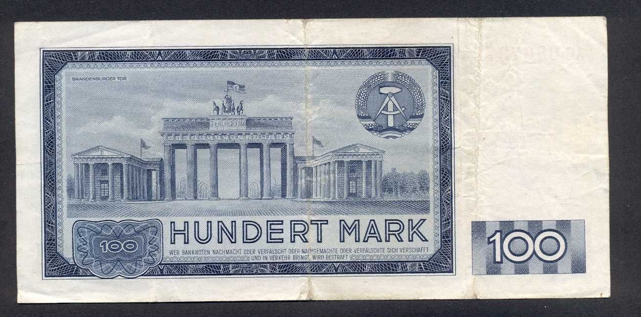 Banknot Niemcy DDR 100 Marek z 1964 r rzadki