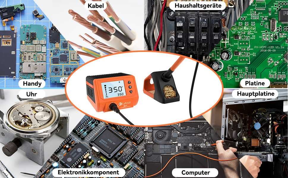 Lytool BK71 stacja lutownicza 60W Duży Wyświetlacz Zestaw Lutownicy