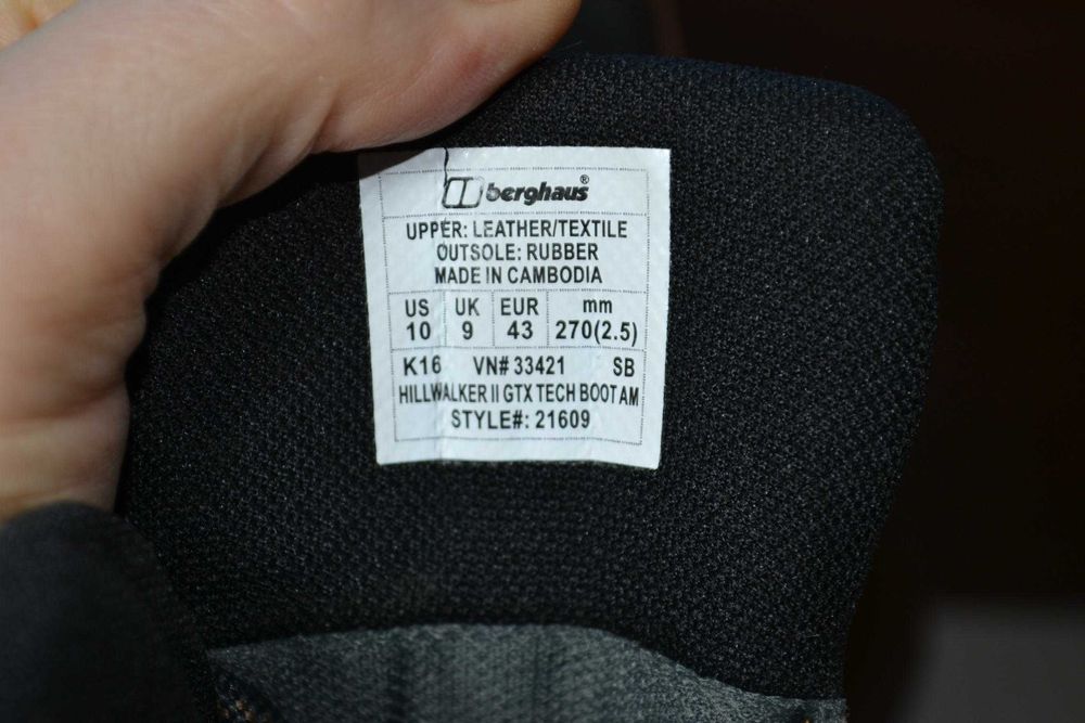 berghaus hillwaker ii gtx 43р ботинки кожаные оригинал