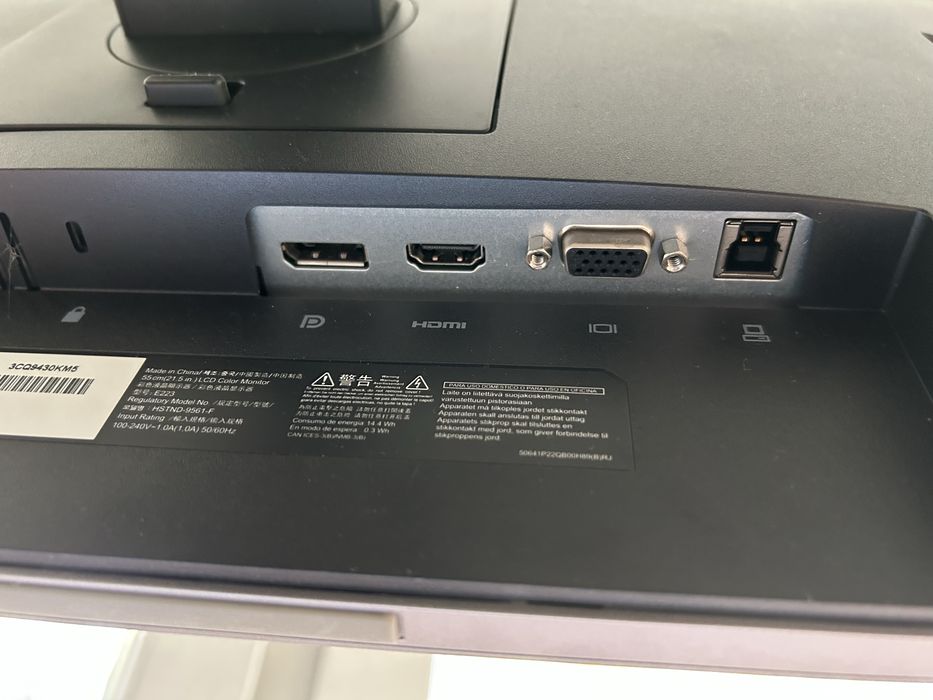 Monitor HP E223 – 21,5” Full HD