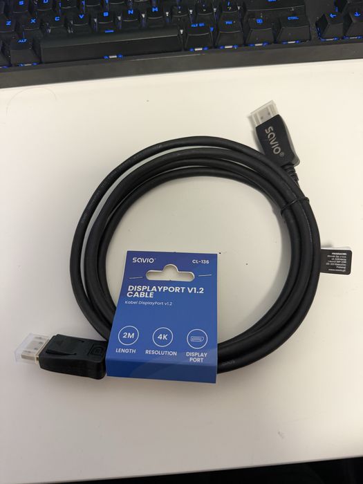 Kabel DisplayPort 1.2 Nowy