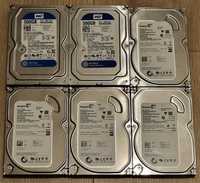 dysk dyski HDD WD Seagate 500GB 5szt + 250GB 1szt 3,5"