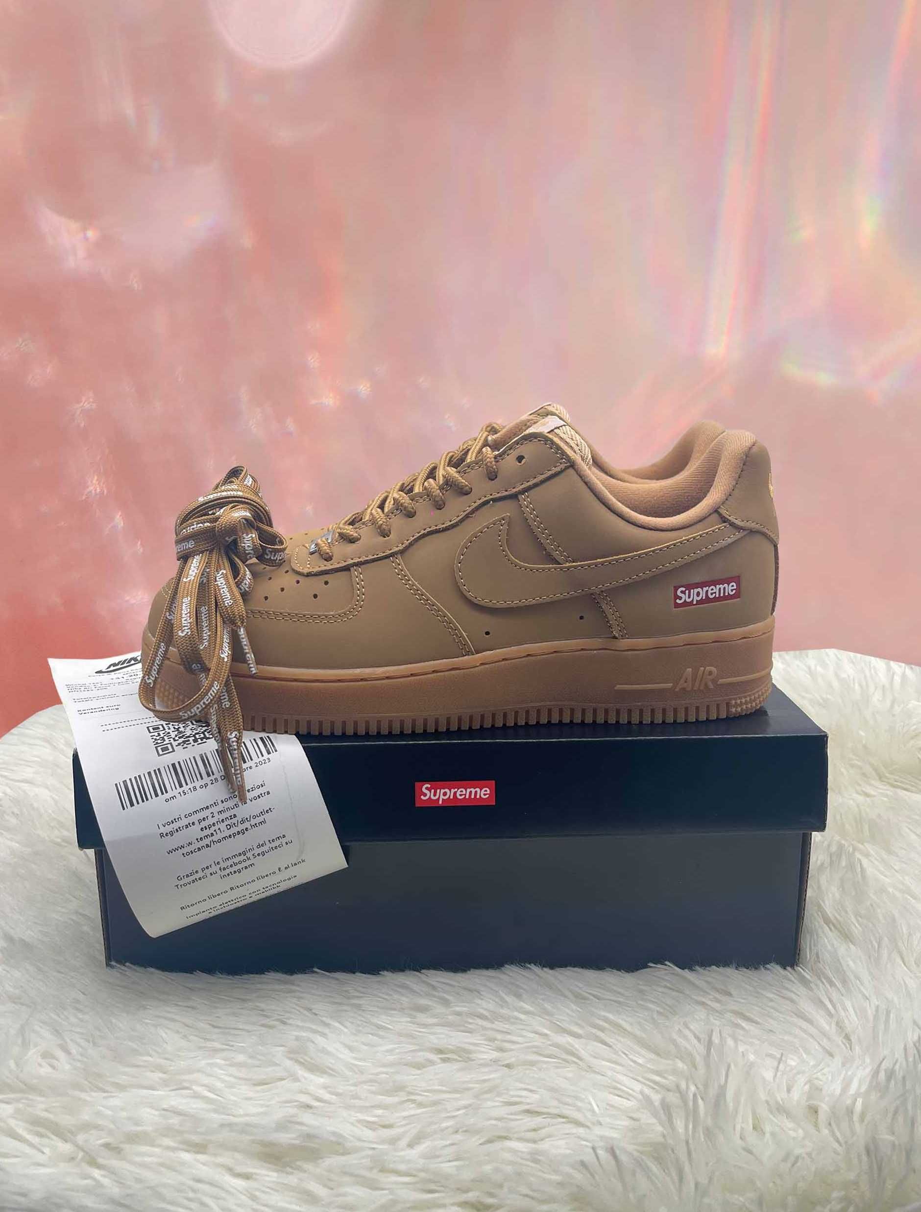 Nike Air Force 1 Low SP Supreme Wheat 44 EU / 10US / 28 CM