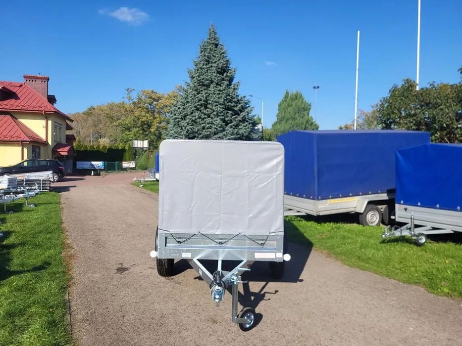 Neptun Przyczepa Neptun N7-202PTD ze stelażem i plandeką H80 cm 202x114x30  Nowa Przyczepa Neptun z stelażem Kraków Targowisko HIT CENOWY!