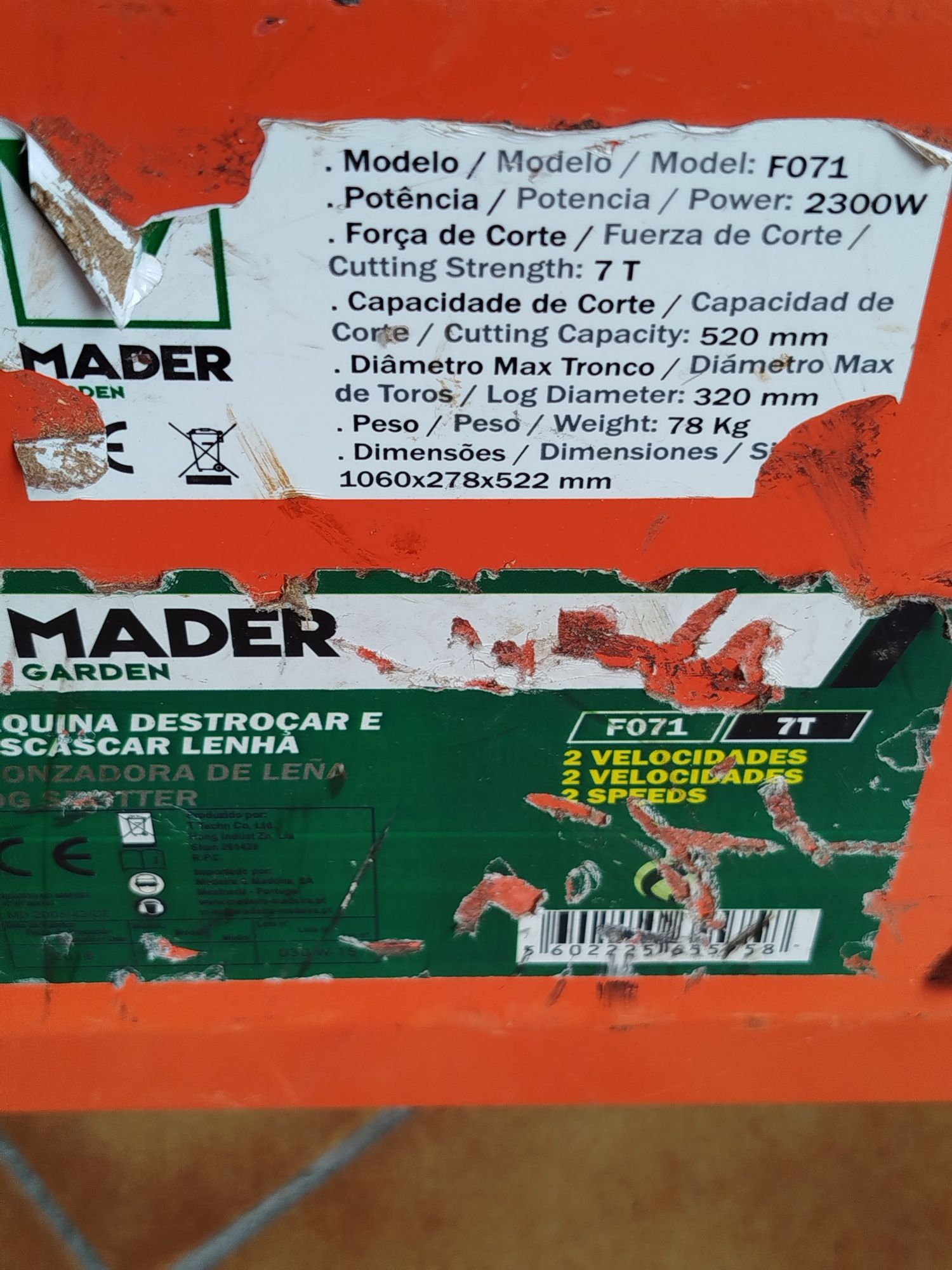 Rachador de lenha elétrico 7 T