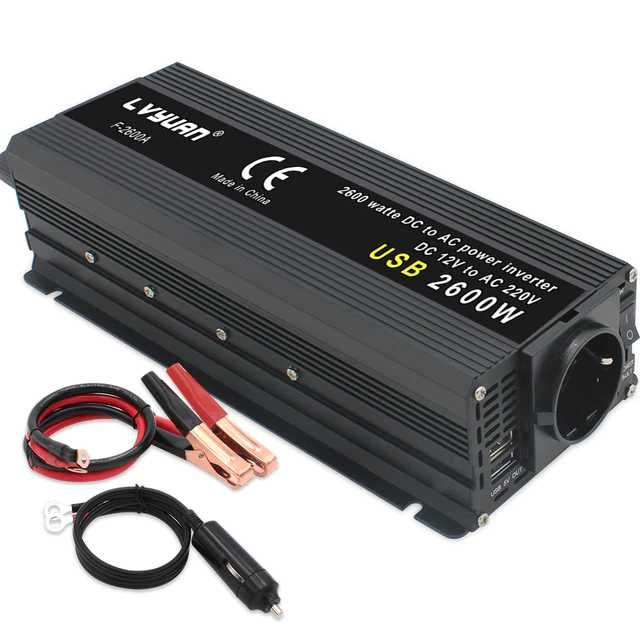 Інвертор 12V - 220V 2600W | Перетворювач напруги 12В - 220В | Инвертор