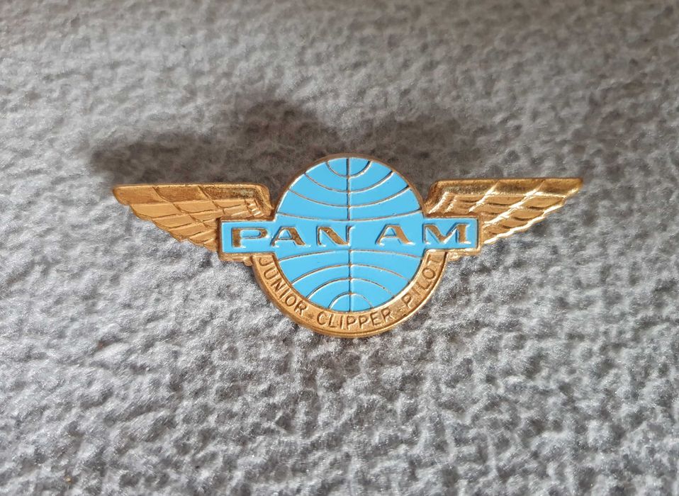 Crachá / Emblema PAN AM Junior Clipper Pilot - Anos 50