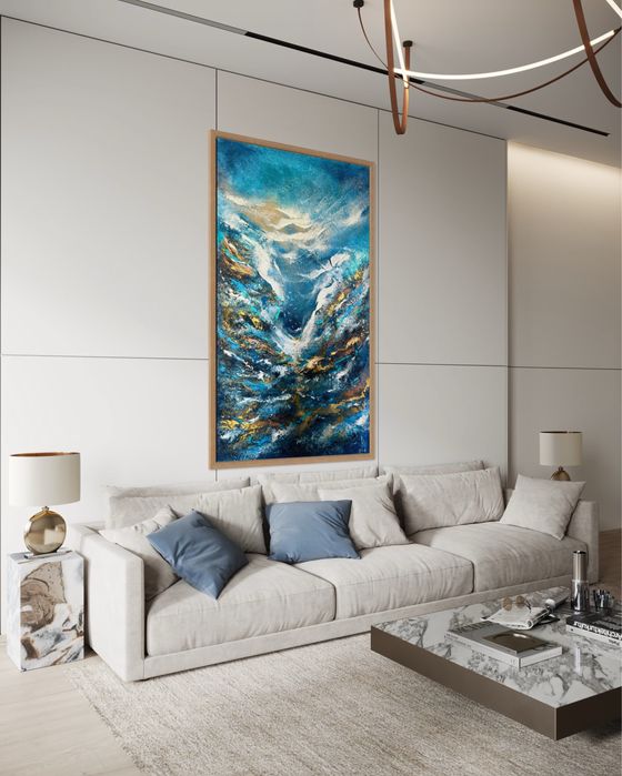 Obraz „ Birds” 120x80cm, akryl. Okazja!