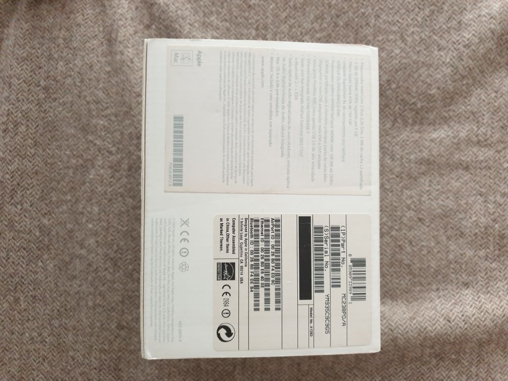 Mac mini 2009 memória 160 gb