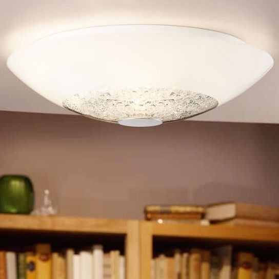 Piękny duży plafon Eglo Ellera 55 cm lampa kryształki glamour