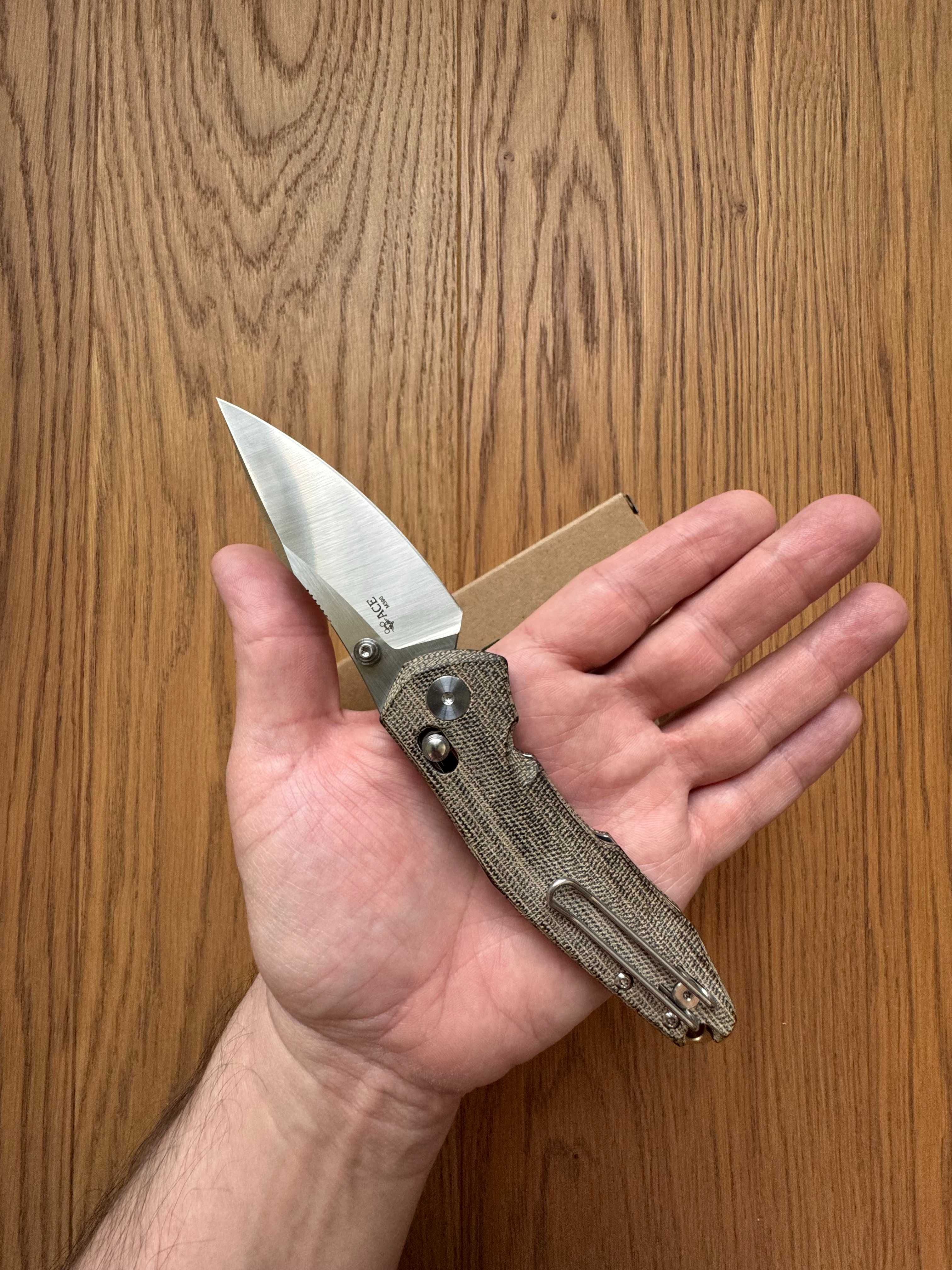 Складний ніж GiantMouse ACE Nazca Green Canvas Micarta