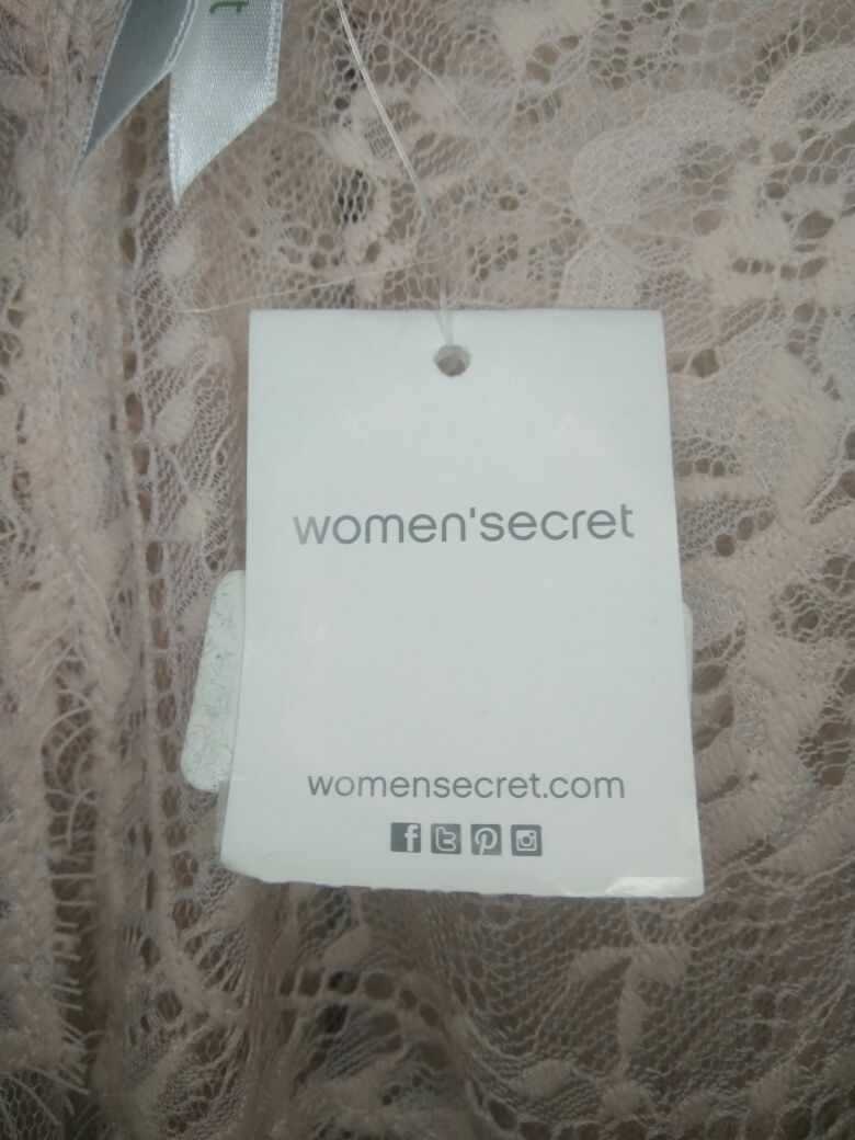 пеньюар кружевной миди, women's secret новый, нижнее белье, халатик