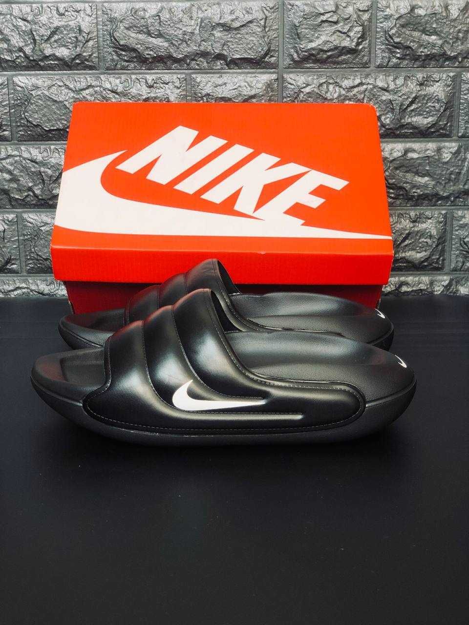 Шлепанцы Nike Calm Slide Air мужские пляжные Dark Black. Найк летние