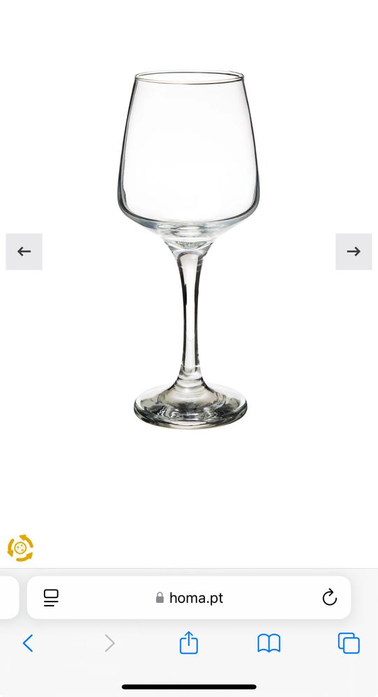 5 copos de vinho 29cl NOVOS