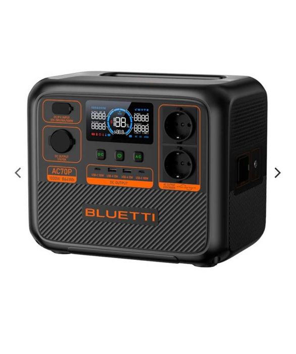 Зарядна станція BLUETTI AC70P | 1000 Вт 864 Вт·год