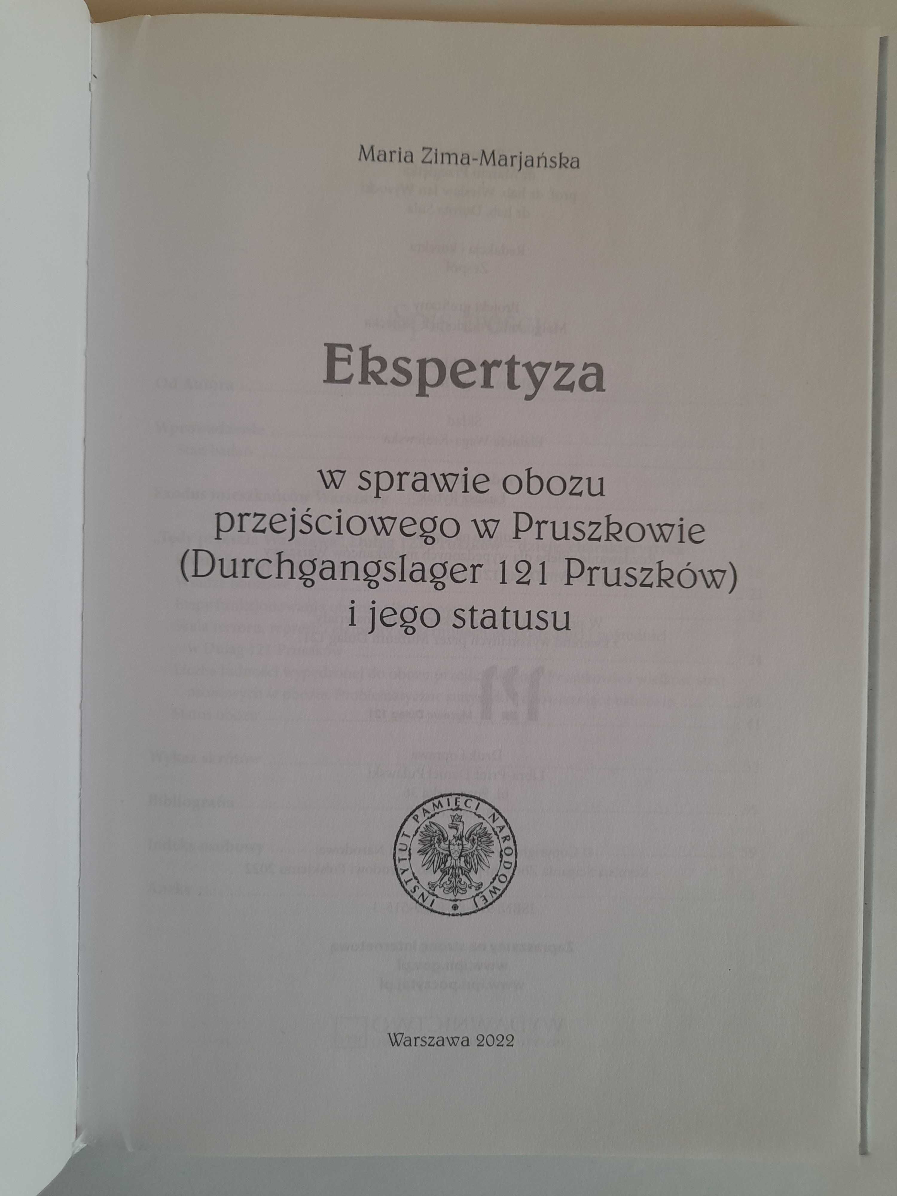 Ekspertyza w sprawie obozu przejściowego... Maria Zima-Marjańska