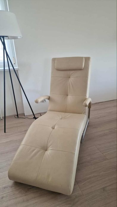 Szezlong skórzany ze skóry naturalnej