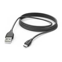 Hama Kabel ładujący micro USB - USB A, 480 Mbit/s, 3 m, czarny OUTLET