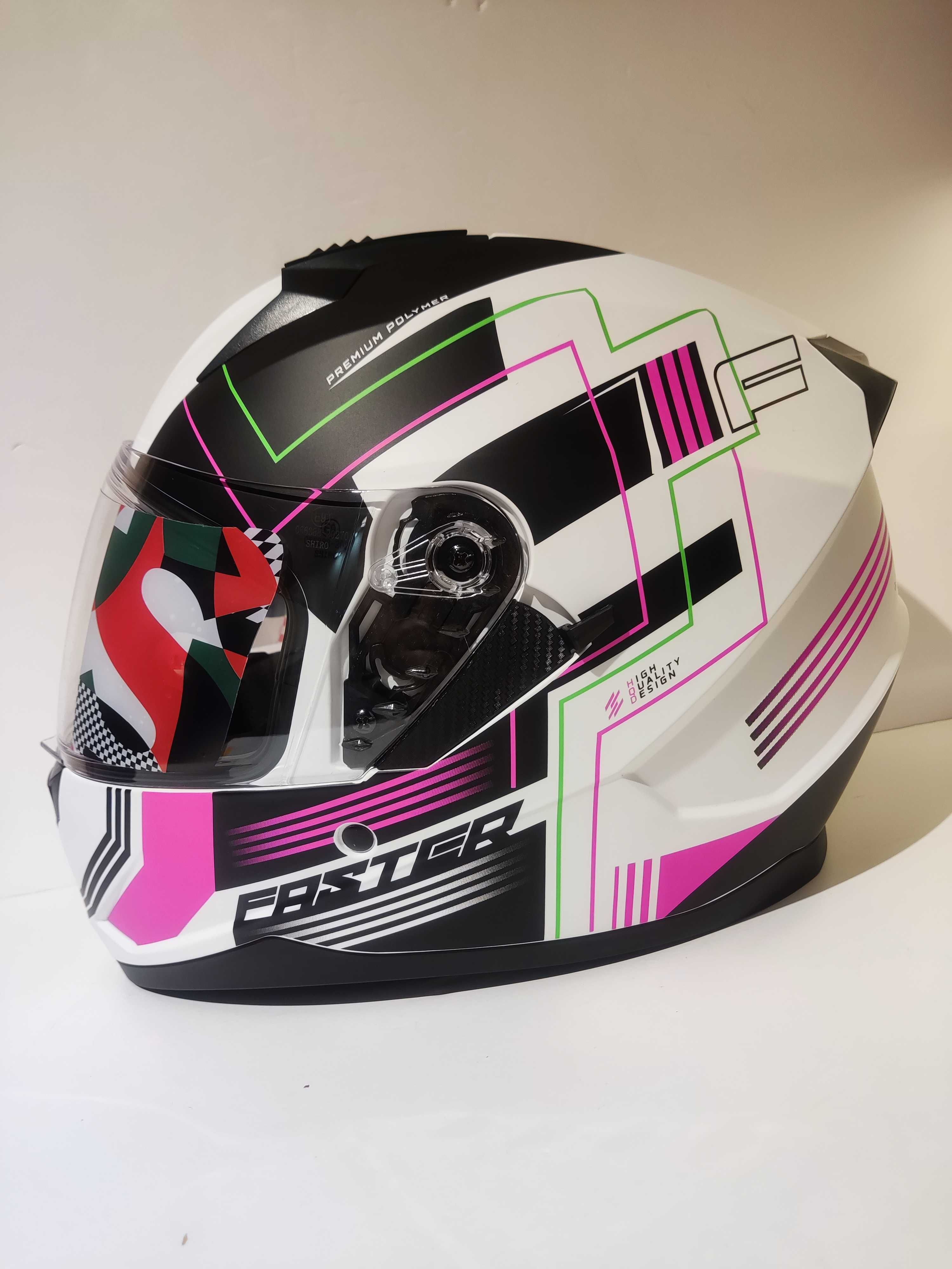 Capacete Shiro integral dupla-viseira senhora mota scooter novo