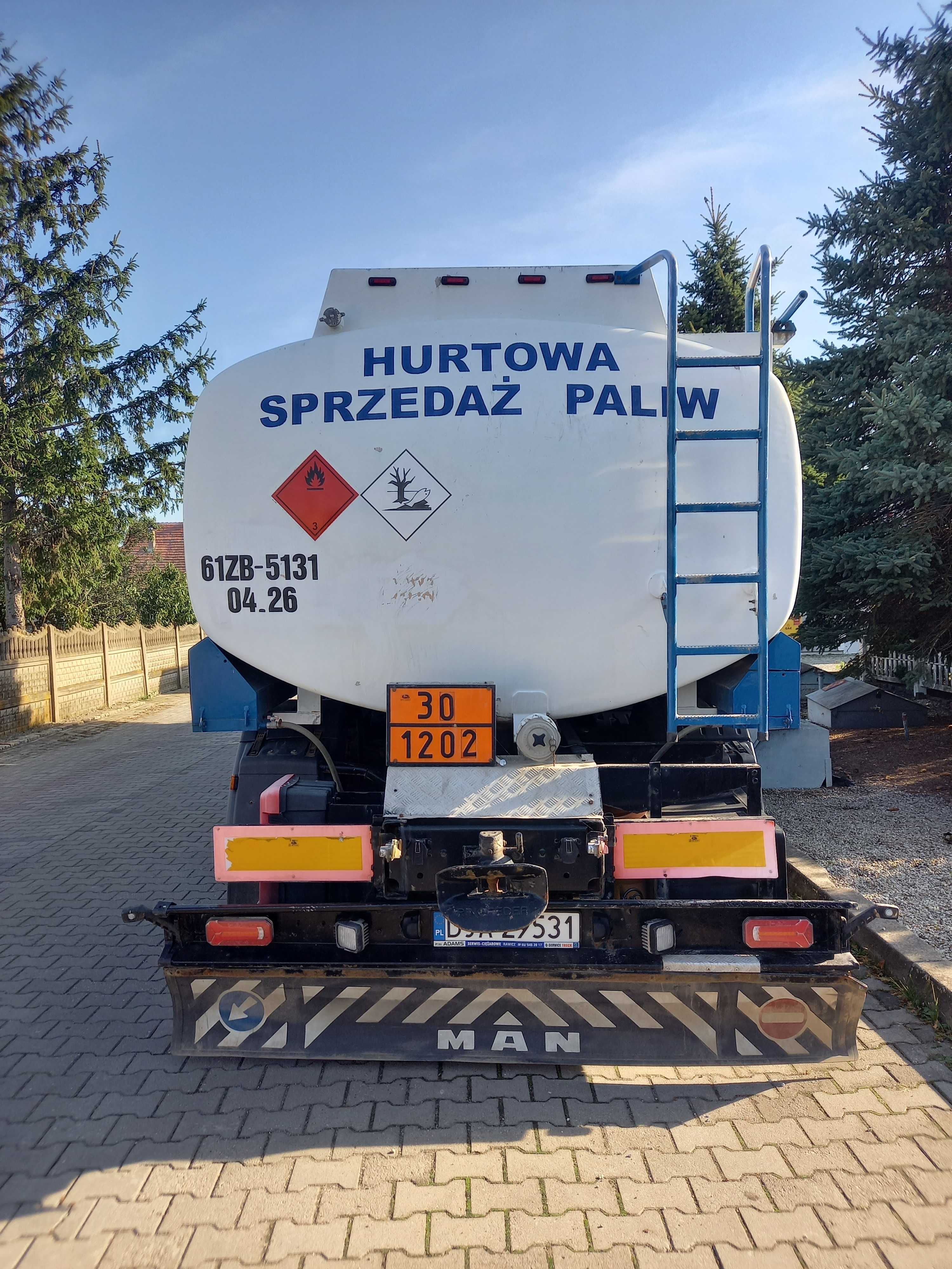 Autocysterna do ON i PB marki MAN TGA 19.300 l - ważne TDT