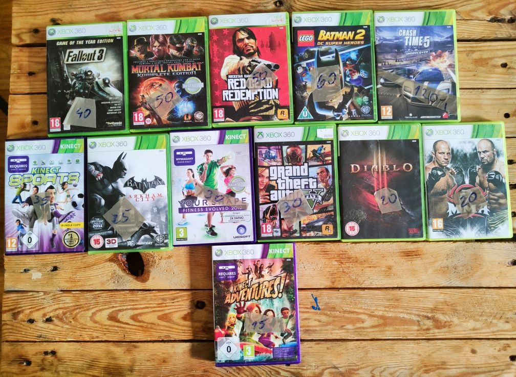 Gry zestaw 12 gier, w tym unikatowa gra Crash Time 5 Xbox3