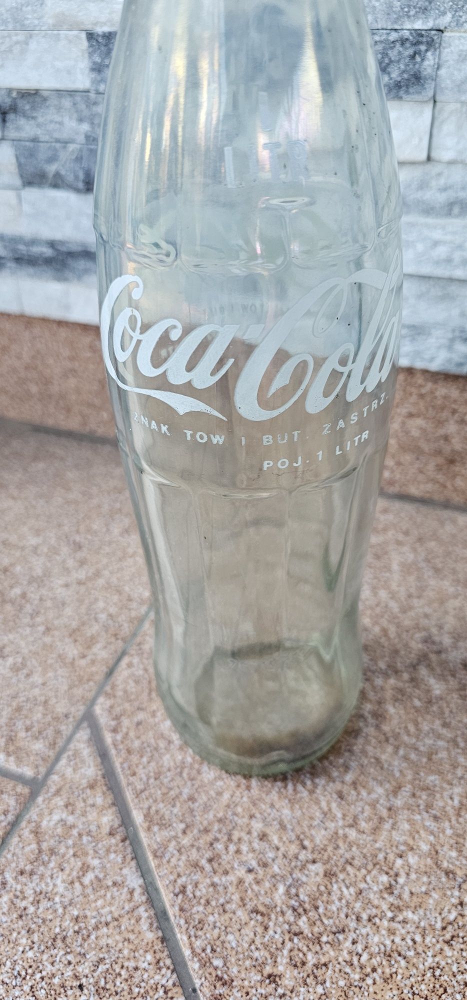 Szklana butelka  coca cola 1 l prl