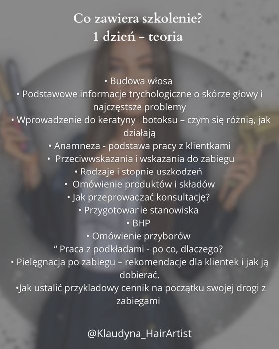 Szkolenie Keratyna/Botox Basic Rzeszow