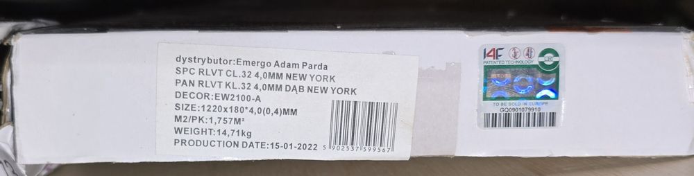 Home Inspire Panel winylowy SPC Dąb New York 4 mm.