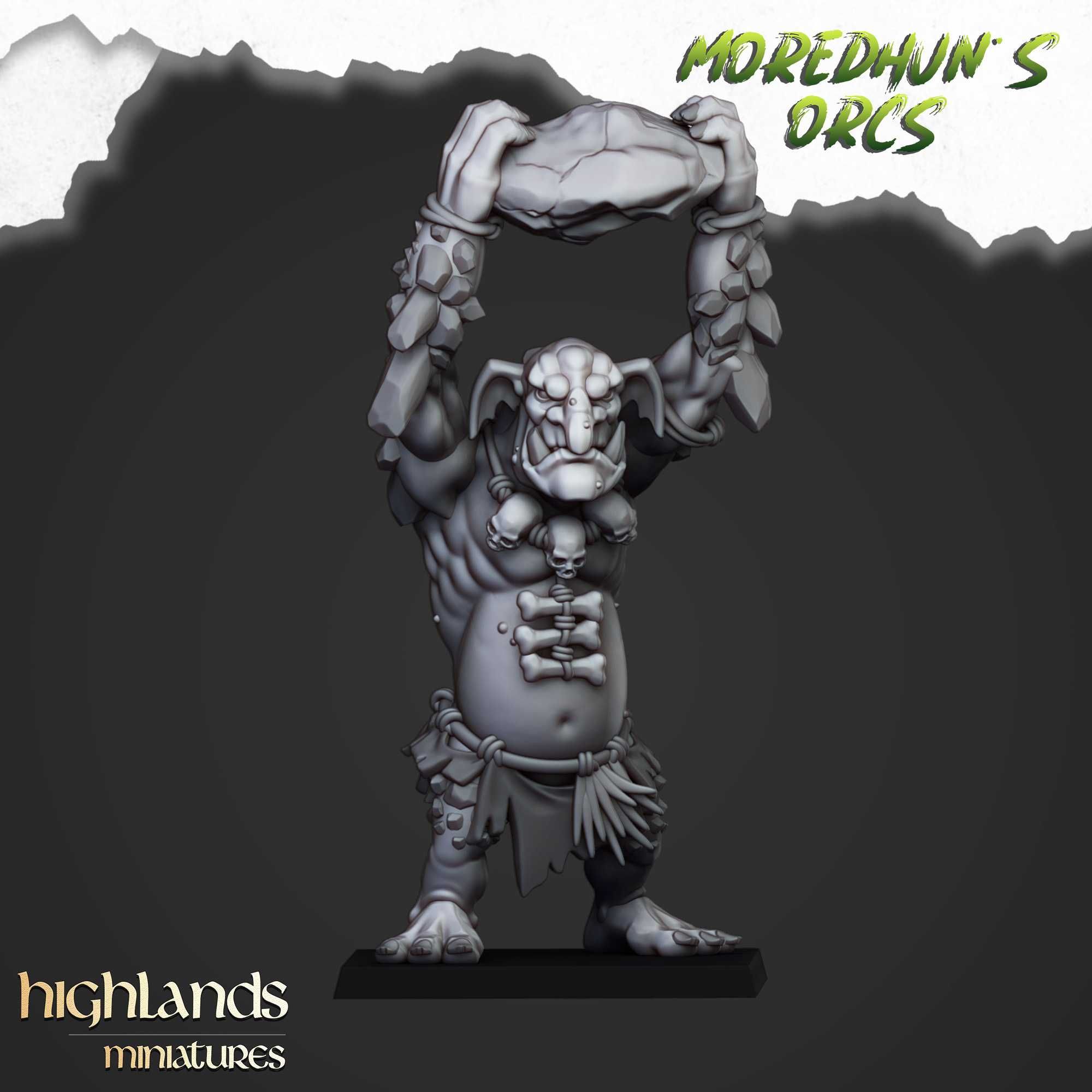 Cave Troll  - ToW WFB AoS - Highlands Miniatures x1